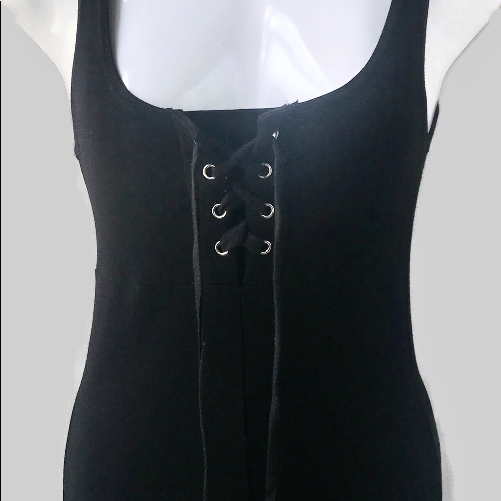 Free People 90s Black Tie Front Maxi Dress, S/XS - Picture 4 of 8